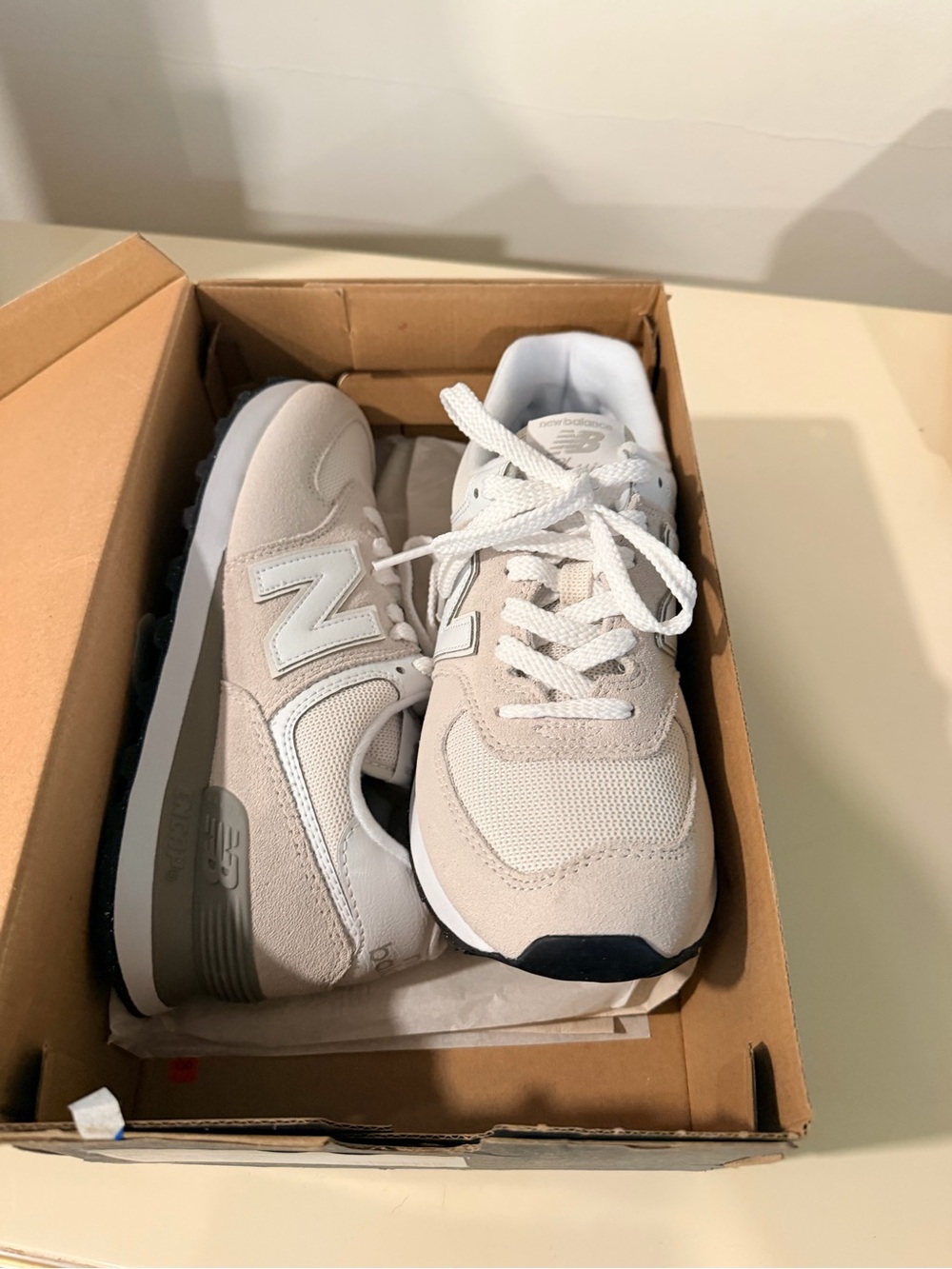 New Balance 574 core Sneakers in Light Grey and White - Picture 15 of 16